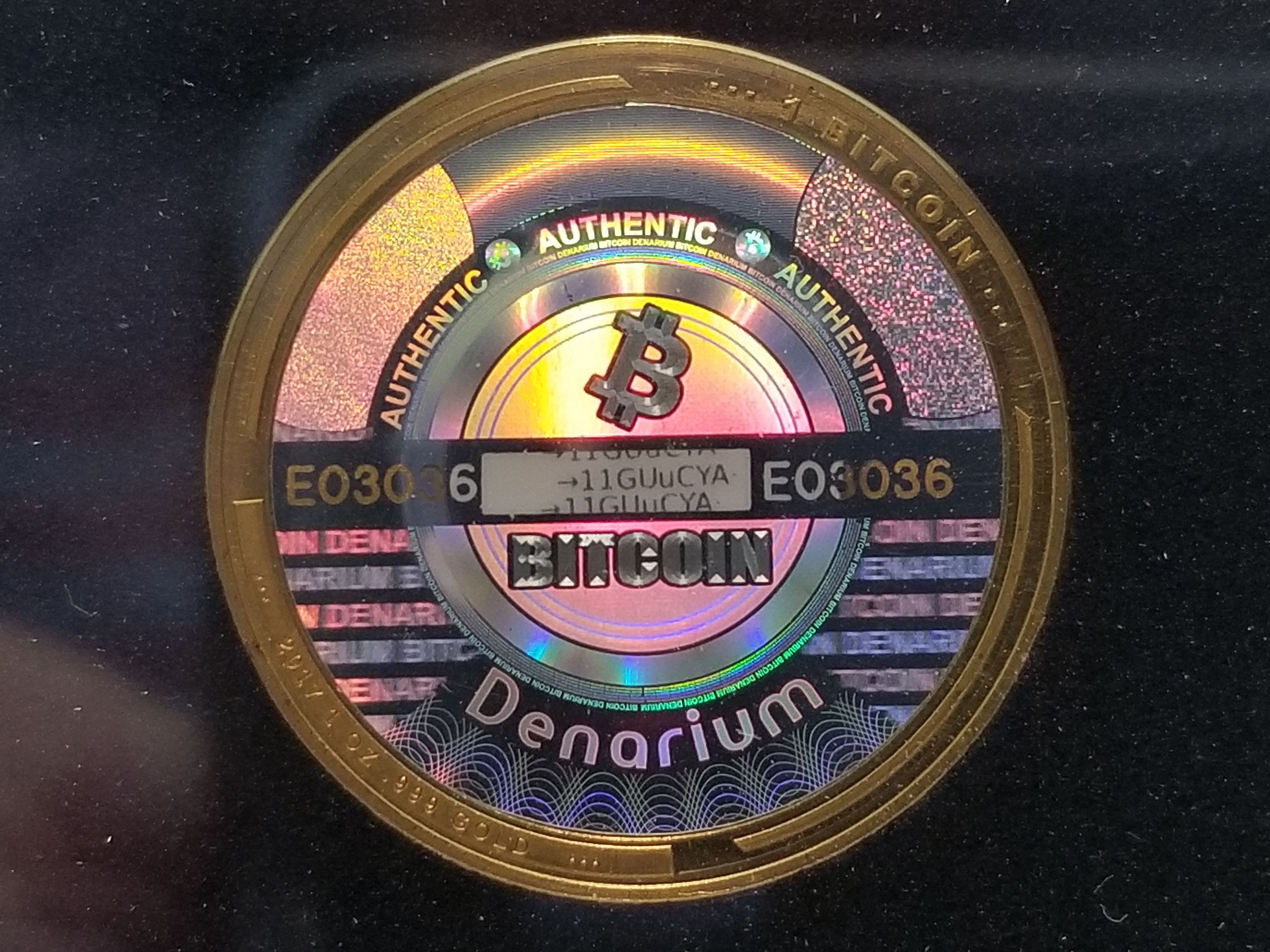 Denarium 1 BTC 1 oz Gold